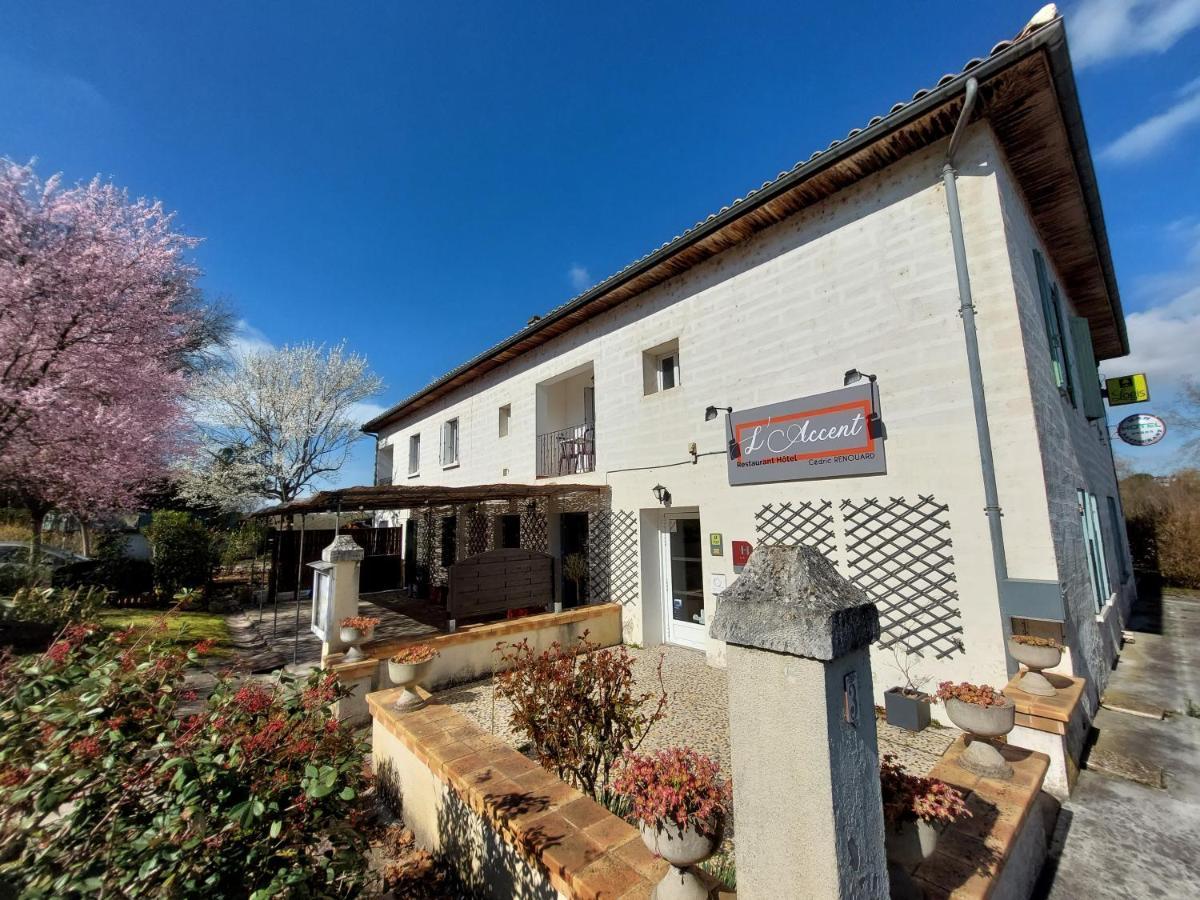 L'Accent - Hotel 2 Etoiles Et Restaurant - Logis Hotels Astaffort Εξωτερικό φωτογραφία